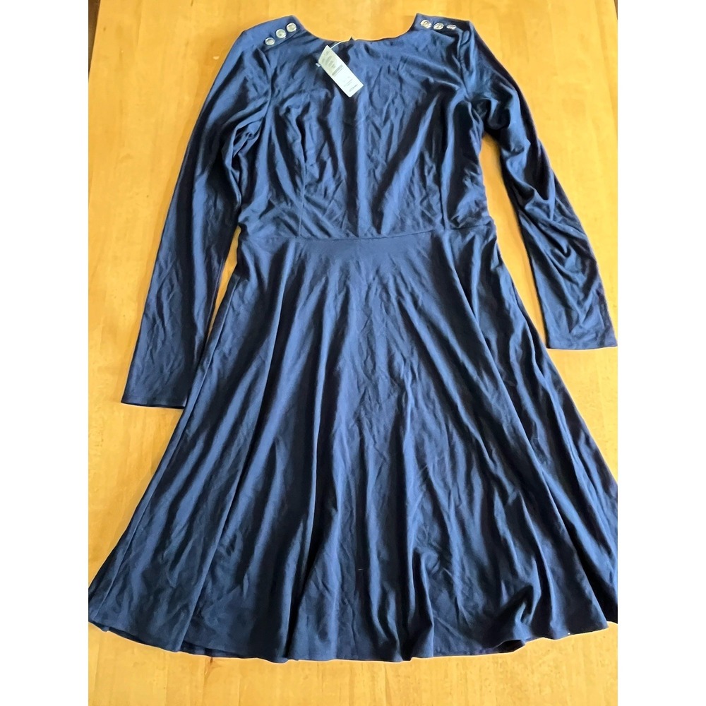 NEW White House Black‎ Market Women's Black Button Shoulder Midi Dress Size 10